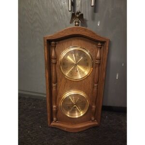 Vintage Barometer Thermometer Humidity Dual Port Brass Bald EAGLE Made‎ In USA